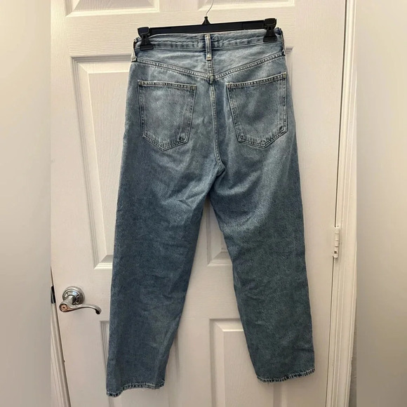 ! Agolde Cris Cross Upsize Light Indigo Wash Denim Jeans Size 27 - Picture 8 of 8
